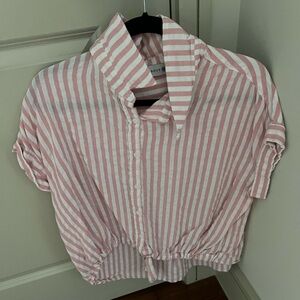 Boutique summer top - pink striped